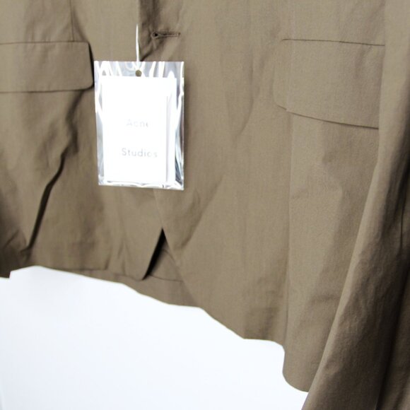 BNWT SS20 ACNE STUDIOS COTTON POPLIN HUNTER GREEN JACKET 50 - Picture 6 of 12